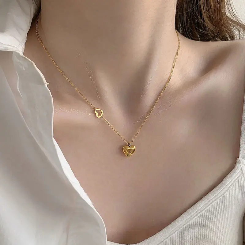 New luxury niche love necklace female clavicle chain luxury niche design pendant simple necklace