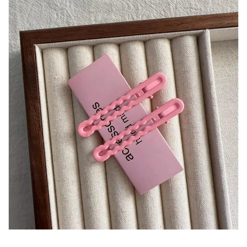 Kẹp Tóc Kim Loại, Màu Pastel Thiết Kế Rỗng Dành Cho Nữ, Đồ Trang Sức Women 7