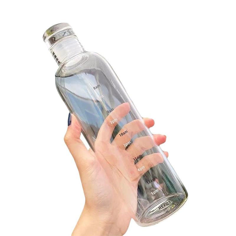 Product Introduction of 500/700ml Transparent Straw Water Bottle With Lids Cover Portable Cute Water Cup M4T0 18