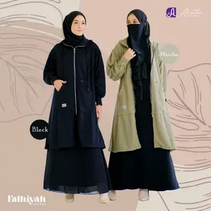 FATHIYAH OUTER MUSLIMAH ORI ALIETHA JACKET WANITA TERBARU VIRAL KEKINIAN Jaket Panjang