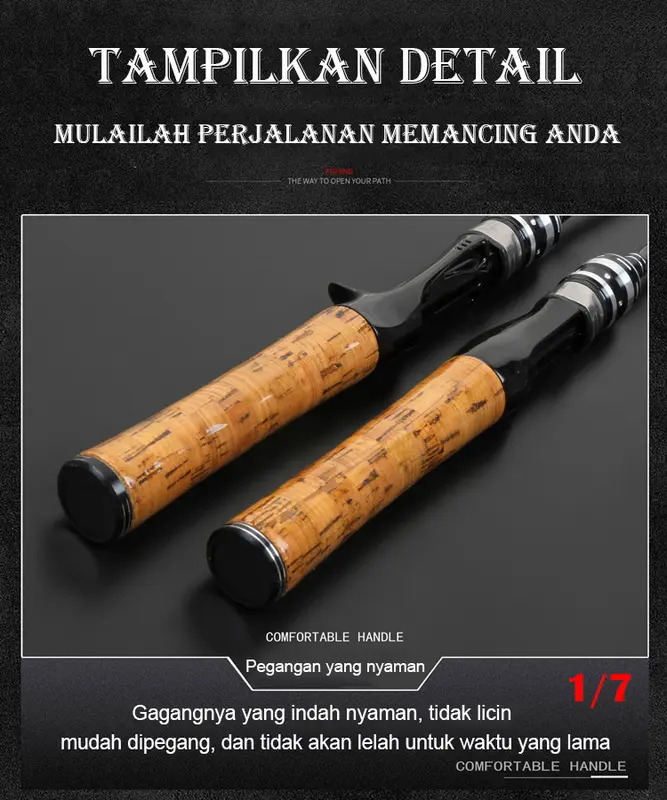 Baitcasting  Panjang 1.68m / 1.8m / 1.98m Carbon Fiber Gear ratio: 7.2:1 19+1BB fishing reel BC REEL Fishing Rod Max Drag 8kg Joran Pancing Carbon Ultralight Lure Rod Bahan Serat Karbon Ultra Ringan Roda Laut Umpan 2