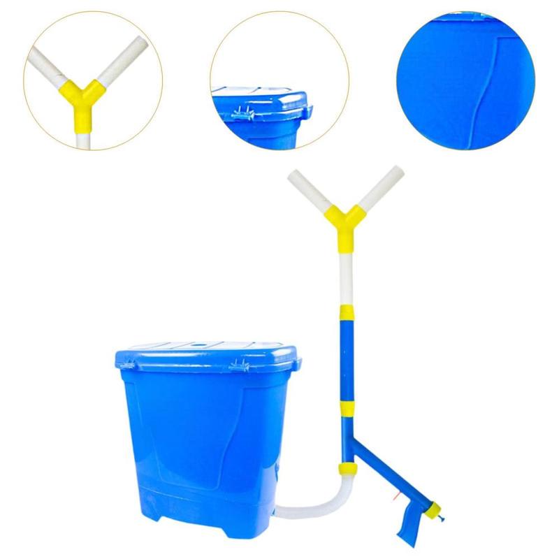 Manual Fertilizer Spreader Professional Blue for Ice Melt Garden Vegetables 1