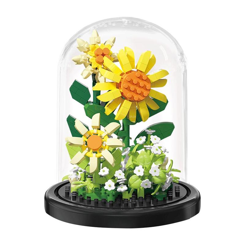 Product Introduction of 1 Set Plastic Building Blocks Flower Box Immortal Flowers Blocks Assembly Simulated Compatible F1N6 19