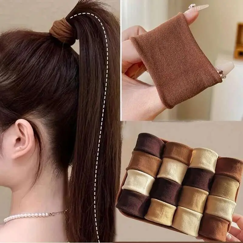 Dây Buộc Tóc Đuôi Ngựa Co Giãn Nylon Nhiều Màu Sắc, 5 / 10 / 20 Cái / Bộ, Dây Cao Su Buộc Nhỏ Phụ Kiện Tóc Scrunchie, Hàng Mới Về, Dành Cho Phụ Nữ Và Trẻ Em Gái