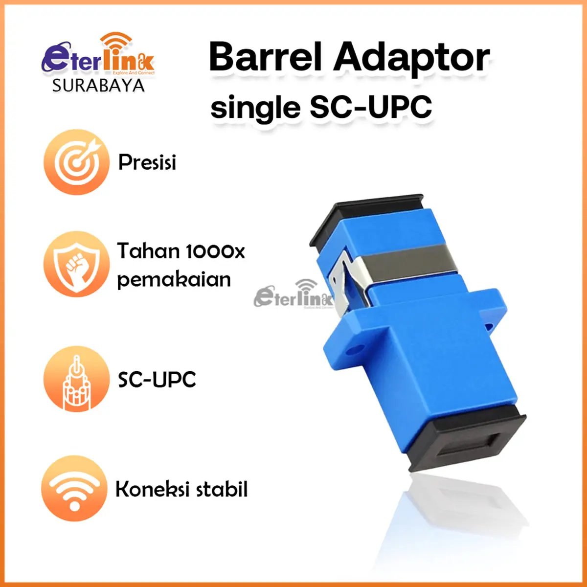 ISI 10PCS Adapter SC UPC Fiber Optik Sambungan Connector Single Mode