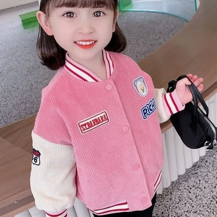 Áo Khoác Bóng Chày Cho Bé Gái, Bộ Sưu Tập Mùa Xuân Và Mùa Thu, Hàng Mới Về 2024, Phong Cách Phương Tây, Phong Cách Người Nổi Tiếng Trên Internet, Thích Hợp Cho Bé Gái, Quần Áo Mùa Thu, Làm Bằng Lông Cừu, Quần Áo Trẻ Em 6