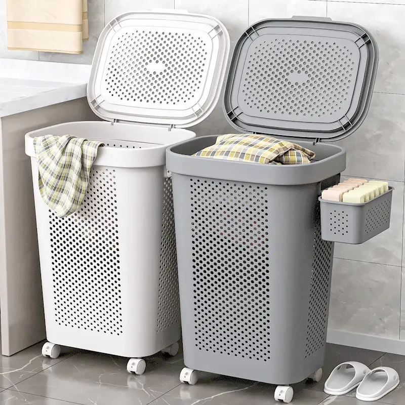 Giỏ Đựng Đồ Giặt Bẩn, Gia Dụng, Cỡ Lớn, Có Nắp, Thích Hợp Cho Phòng Tắm Và Phòng Ngủ, Giỏ Đựng Quần Áo Bẩn, Thùng Đựng Đồ, Hộp Đựng Quần Áo 0