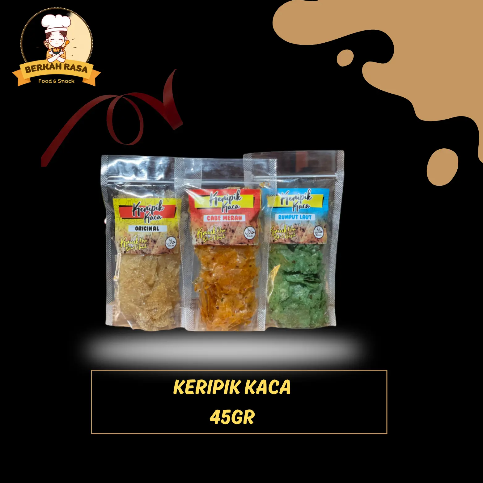 PAKET RESELLER 20 pcs 45gram Keripik kaca