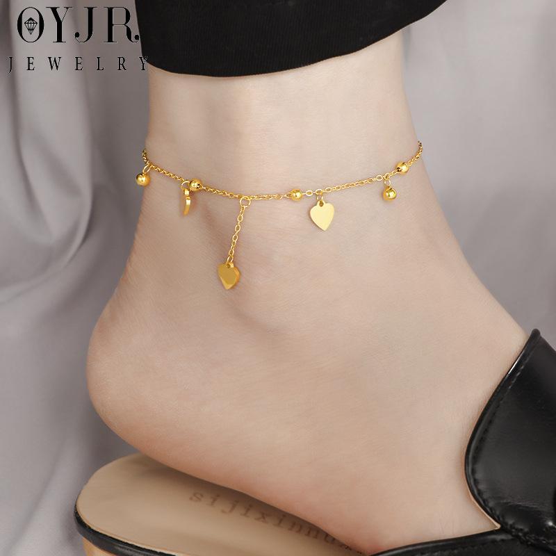 OYJR Lắc Chân Trái Tim Nữ Đẹp Charm Vòng Nhật Cổ Ở Chân Phụ Kiện Nữ Quà Tặng Người Yêu