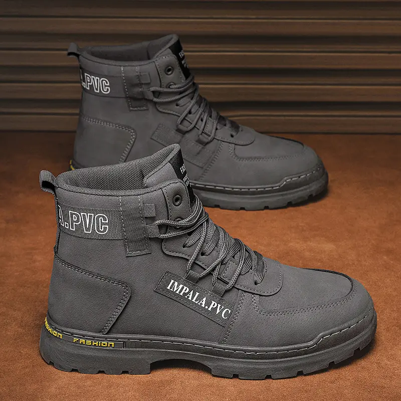 Men's Safety Shoes 2025 New Waterproof Non-slip Work Shoes Summer Sports High-top Martin Boots