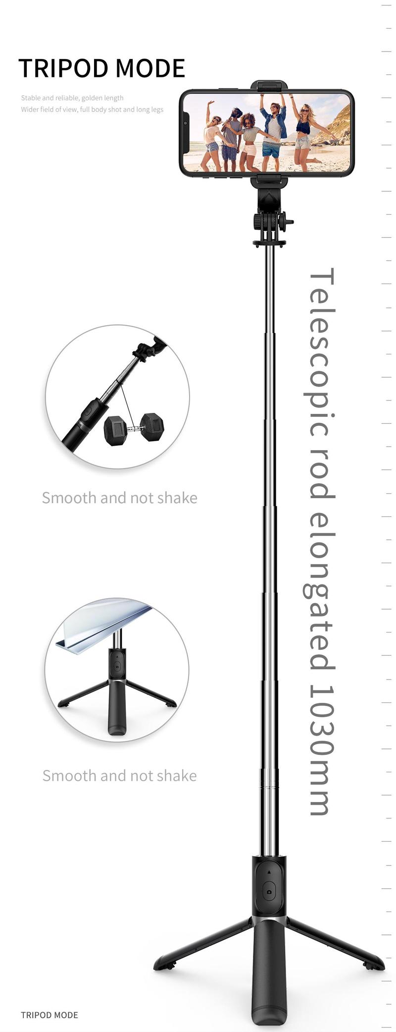 Product Introduction of Gậy Chụp Ảnh Tự Sướng Điện Thoại Di Động Có Thể Mở Rộng 28 ", Giá Chân Đế Tripod Điện Thoại Thông Minh, Có Điều Khiển Từ Xa Không Dây, Xoay 360 °, Tương Thích Với Apple IPhone, Samsung Và Điện Thoại Thông Minh Android Khác 5