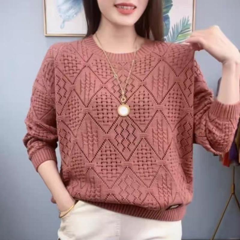 Áo Len Dệt Kim Khoét Lỗ Kiểu Pháp, Dành Cho Nữ, Thời Trang Và Phong Cách, Dáng Rộng Rãi Và Bó Sát, Dễ Phối Đồ, Áo Sơ Mi Dài Tay, Thích Hợp Cho Mùa Xuân Và Mùa Thu, Quần Áo Thời Trang Nữ, Hàng Mới Về Năm 2024 5