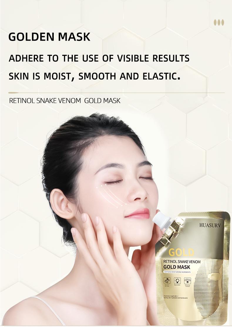 Product Introduction of Popular Retinol Snake Venom Peptide Gold Facial Mask Moisturizing, Hydrating and Nourishing Skin Care Gold Mask Comfort Moisture Hydrate Moisturizer 5