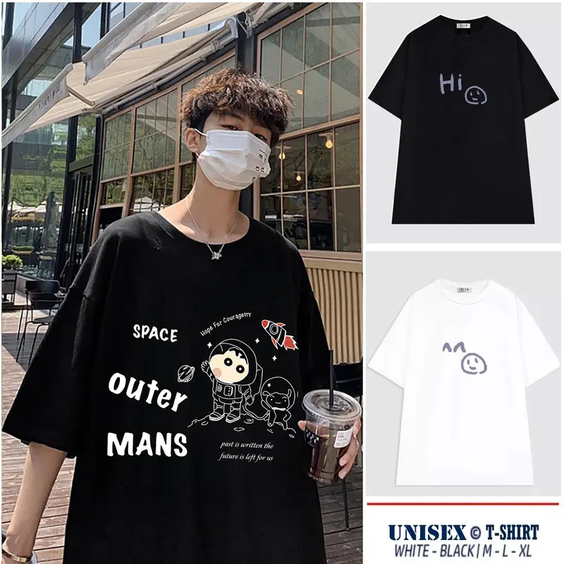 Áo thun nam, áo thun nữ tay lỡ unisex SHIN, áo phông cotton form rộng oversize streetwear Phong cách Hàn Quốc 0