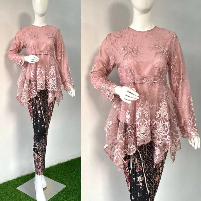 ZHAN.STORE - COD - Kebaya aurora pita gomez/ / Tunik Brokat / Kebaya Modern / Kebaya tile / Kebaya Favorite / Batik Couple/kebaya pesta/kebaya akad/kebaya wisuda/kebaya kondangan/kebaya modern/kebaya terlaris Baju Dress Wanita Setelan 5