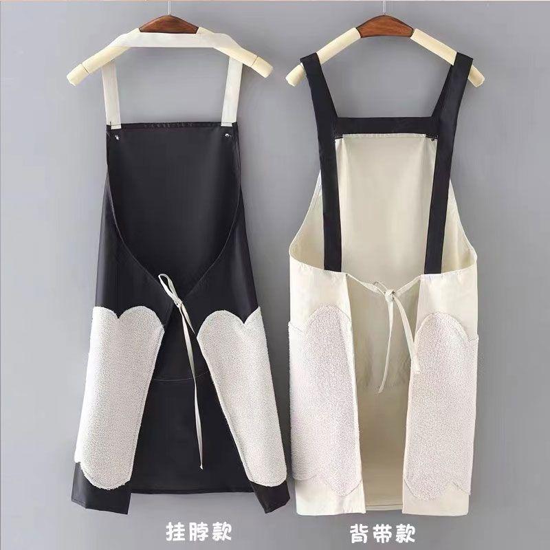 Tạp Dề Nhà Bếp, Gia Dụng, Thiết Kế Đơn Giản, Dành Cho Nam Và Nữ, Phong Cách Nhật Bản Và Hàn Quốc, Chống Thấm Nước Và Chống Dầu, Dễ Thương, Thích Hợp Cho Người Lớn, Hàng Mới Về 3