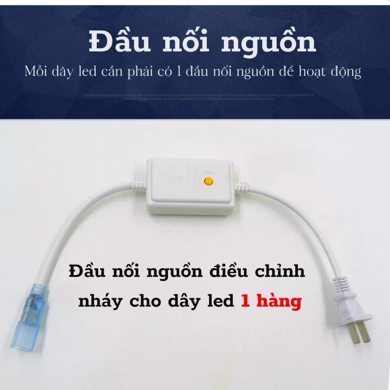 [30M] Led Dây 2835 Nhiều Màu Đuổi,1 Mét Có 48 Led Đúc Chống Nước Trang Trí Ngoài Trời, Sân Vườn, Nhà Cửa (tặng kèm nguồn nháy). 3
