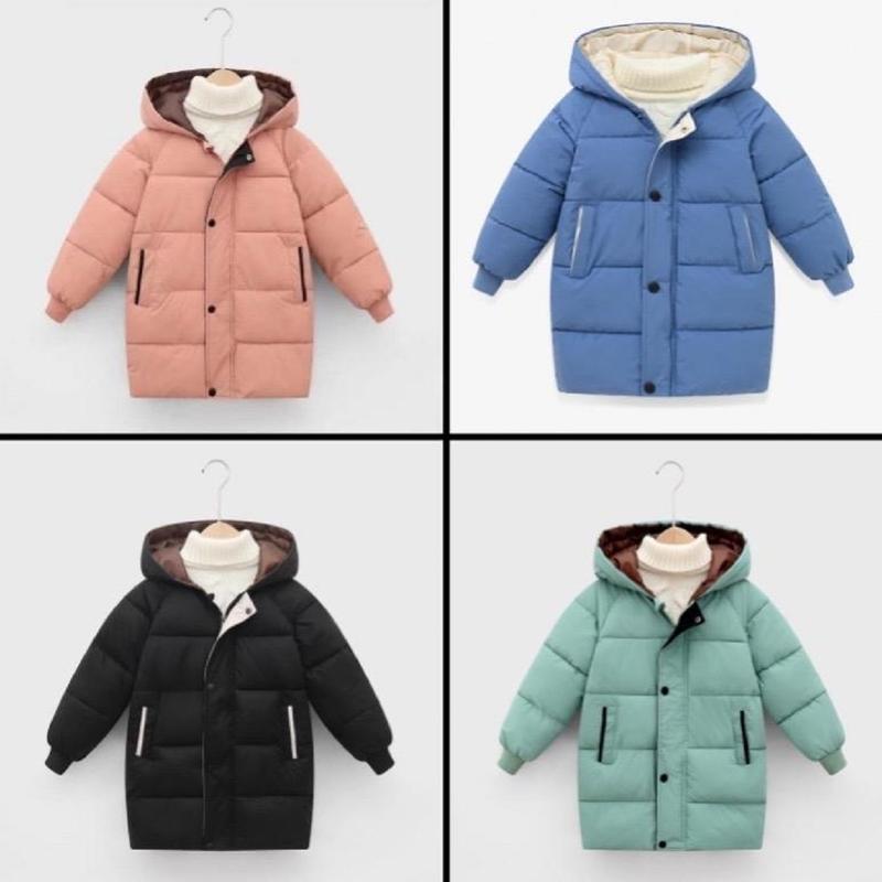 Áo khoác phao hàn quốc dáng dài quảng châu cao cấp cho bé 12-50kg Top aokhoac baby lông vũ áo  phao size đại