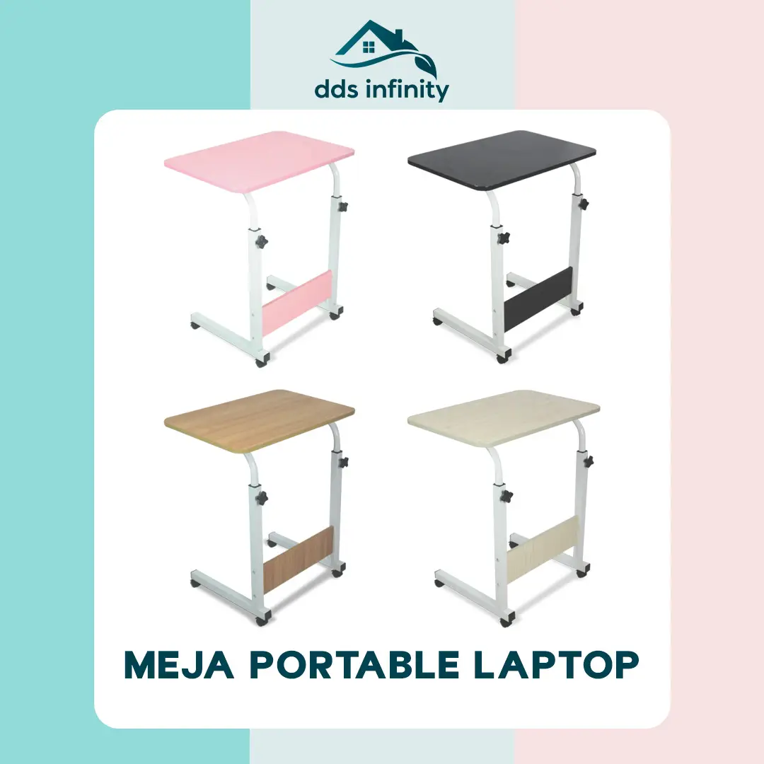 【COD】[DDSINFINITY] Meja Portable Laptop Meja Serbaguna Furniture Roda