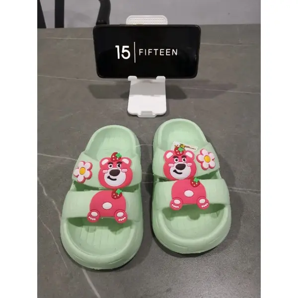 Sandal Anak Perempuan Lotso Bunga Sendal Slide Selop Cewek Kekinian Lucu Ringan Nyaman Karet 6137 6