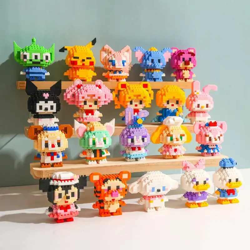 Micro Particle Building Blocks/Bricks Cute Figurines Assembly Shapes Ornaments Stall Cartoon Creative Gift Toys