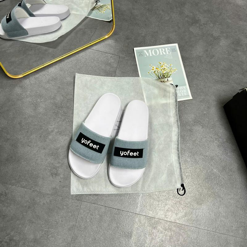 Dép nam nữ quai nỉ khâu mác yofeet tôn da nịnh chân đế api  Slipper 7