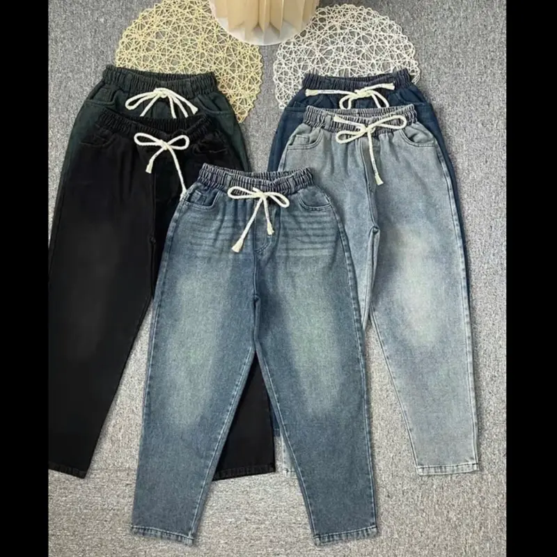 Quần Jeans Bò Nữ Dáng Beggy Thụng Chất Bò Mềm - Nữ Women 1