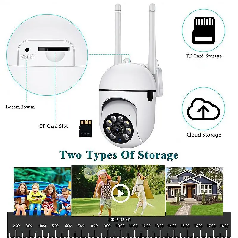 Beli 1 Get 1-V380 Pro Kamera  Wifi CCTV IP Full HD 1080P Waterproof Tanpa Kabel dengan Pelacakan Manusia & Wireless 5