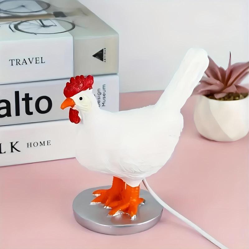 Chicken Design Desktop Decorative Light, 1 Count Cute Resin Animal Design Desktop Decorative Light, Creative Desktop Light for Home Office Decor 7
