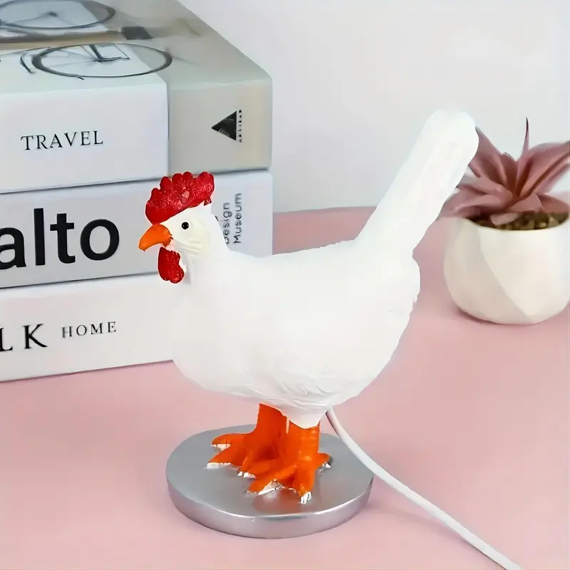 Chicken Design Desktop Decorative Light, 1 Count Cute Resin Animal Design Desktop Decorative Light, Creative Desktop Light for Home Office Decor 6