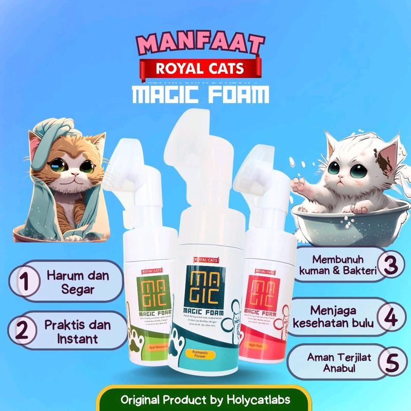 Magic Foam Dry Shampoo 100 ml mandi kering wangi tanpa bilas untuk anabul 2