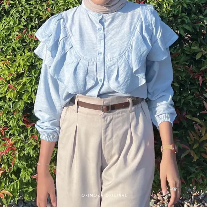 RAFELLA BLOUSE // KEMEJA POLO LINEN // KEMEJA VIRAL KEKINIAN