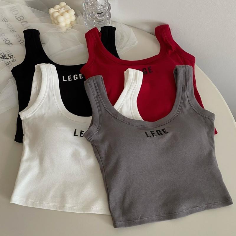 Áo Vest Hai Dây Lưng Đẹp, Thiết Kế Dễ Thương Và Gợi Cảm, Với Đệm Ngực, Dáng Ôm, Thiết Kế Tôn Dáng, Áo Không Tay Thích Hợp Cho Mùa Hè 4