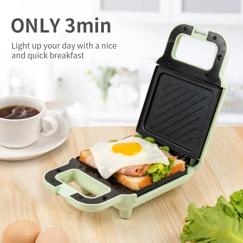 Sandwich Maker Panini Waffle Breakfast Bread Crepe Portable Household Small Baking Machine SMZJ001/004