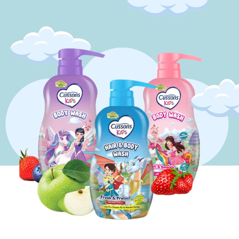CUSSONS KIDS BODY WASH PUMP 280ml / SABUN MANDI CAIR 4