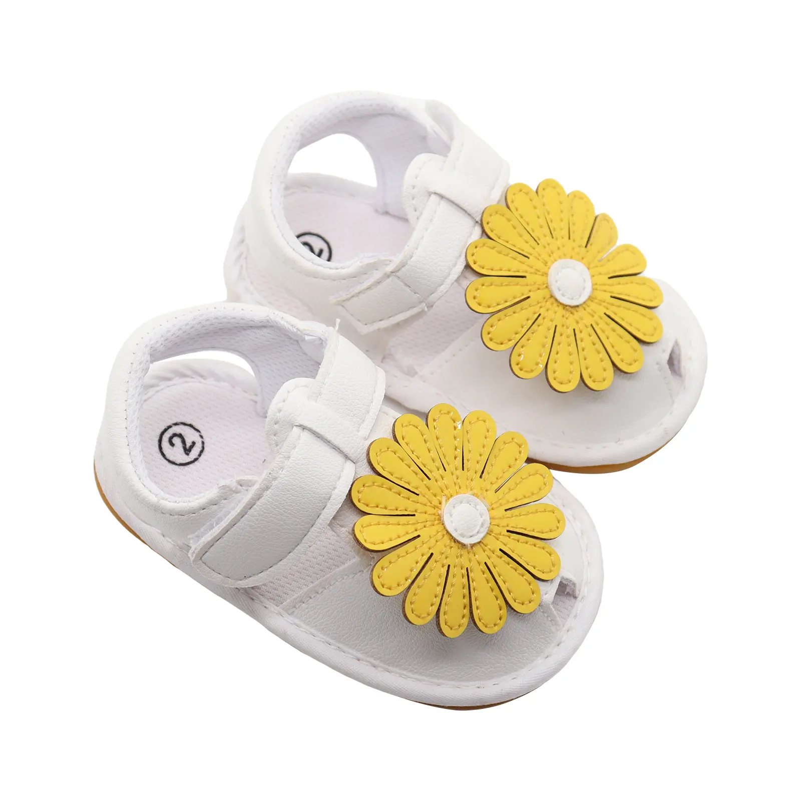 Infant Baby Girls Sandals Flower Decor Anti-Slip Soft Sole Princess Shoes Beach Slipper Toddler First Walkers Shoes