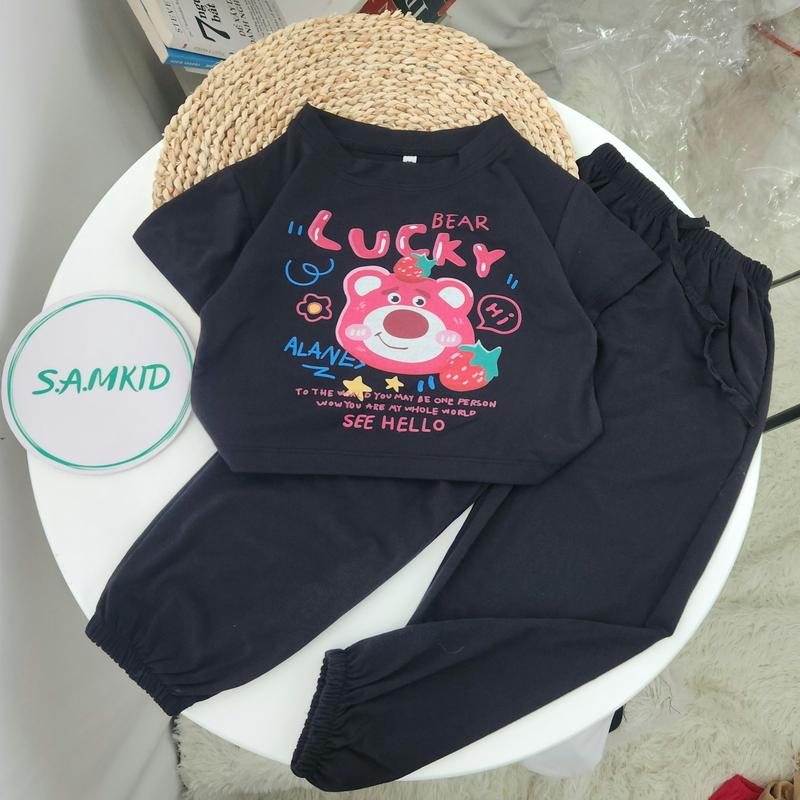 8-40kg Đồ bộ bé gái Sam kids quần ống bo áo thun cotton cho bé mát mẻ mùa hè , quần áo bé gái dễ thương, quần áo trẻ em hót 2