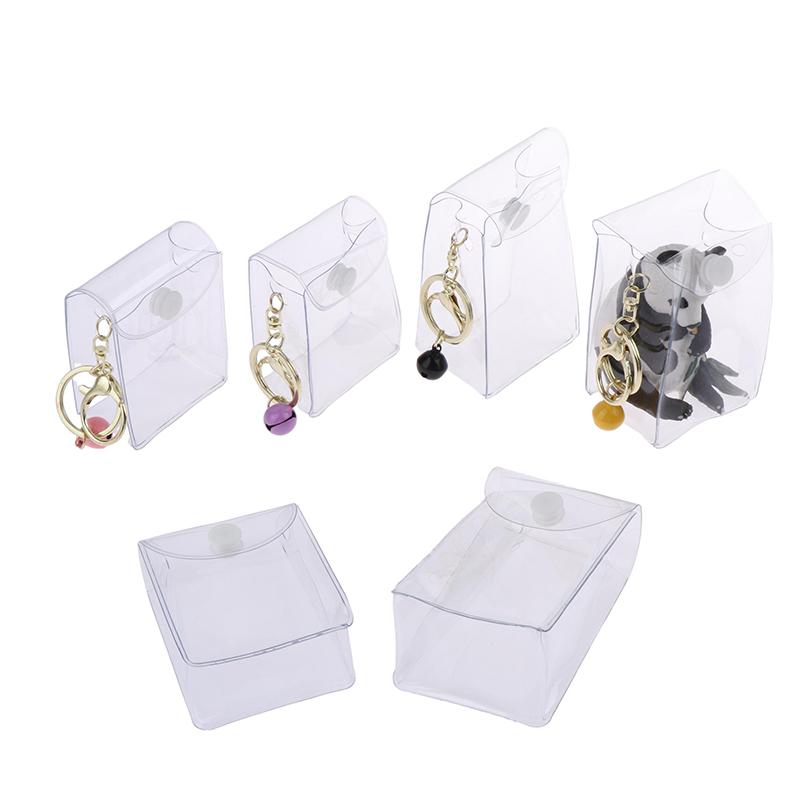 Product Introduction of Mini Anime Doll Display Bag Transparent Coin Purse Pendant Square Pouch Organizer Wallet Key Lipstick Earphone Storage Bag 27