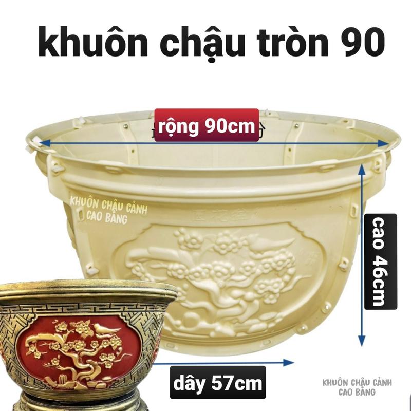 Khuôn đúc chậu cảnh tròn 90 chất kiệu nhựa ABS - dùng làm chậu cây xi măng
