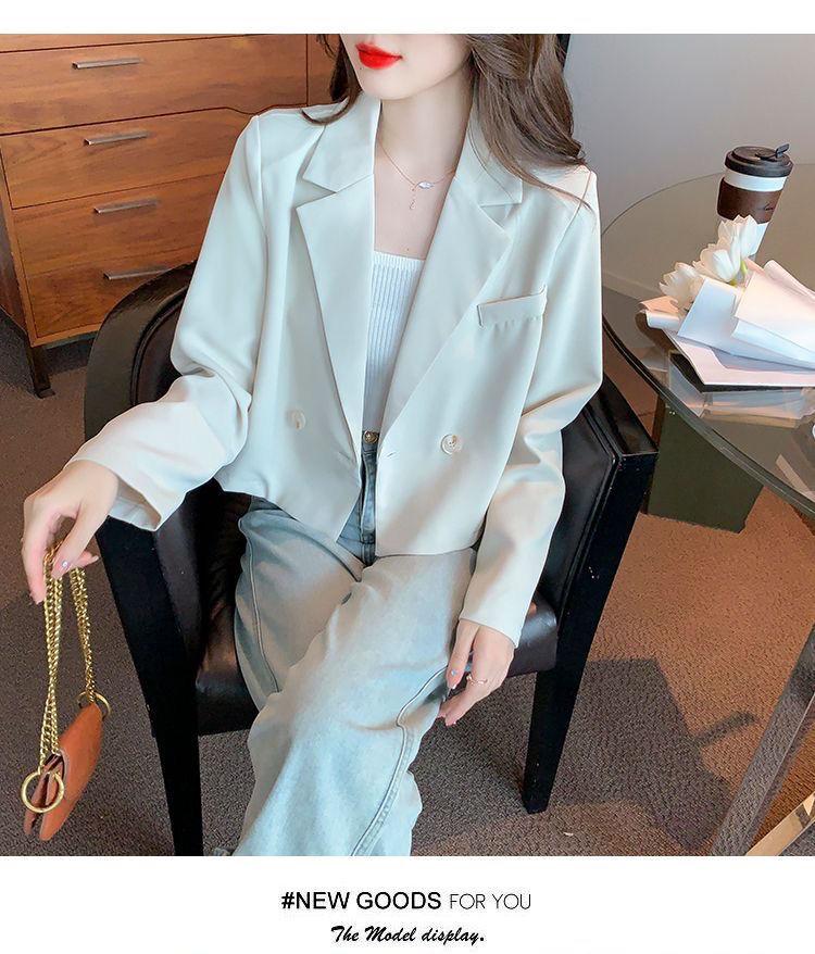 Product Introduction of Blazer Pendek, Gaya Perancis, Kecil Kecil Kecil, Musim Luruh, Jaket Sut Elegan, Untuk Wanita, 2024 Ketibaan Baru, Jualan Panas 23