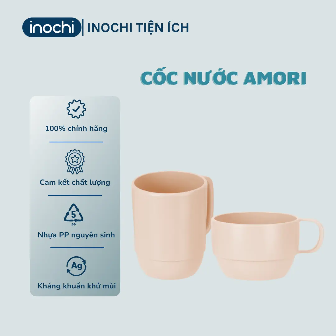 Cốc nước, ly nước nhựa cao cấp kiểu thấp, kiểu cao Amori 350ml - CHÍNH HÃNG INOCHI