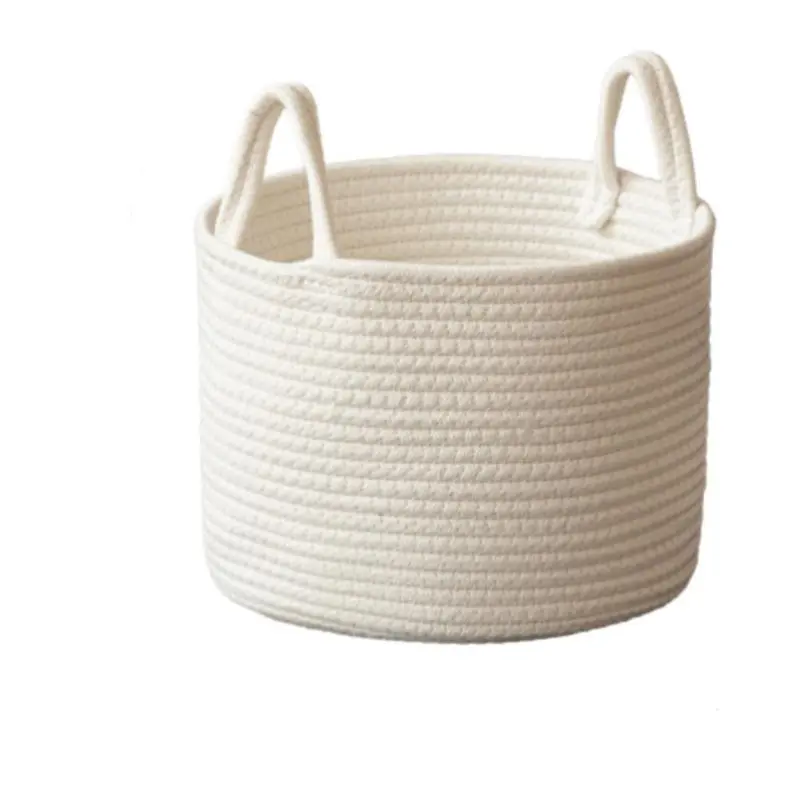 Woven Storage Basket, 1 Count Multifunctional Storage Basket with Handle, Home Organizer for Living Room & Bathroom 8