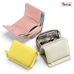 新しいしいしい本革 日本製ショート 70% off ミニ RFID 財布の女性のための大容量&マルチ機能コインバッグ収納袋