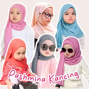 FAWA | Pashmina Kancing Instan 1-7 Tahun / Jilbab Anak Perempuan Instan Jersey Premium Pasmina Kerudung Muslim Variasi