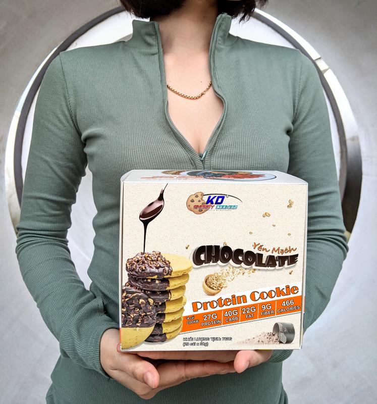 Bánh quy Protein hỗ trợ tập luyện eatclean KD Shop vị yến mạch chocolate ăn