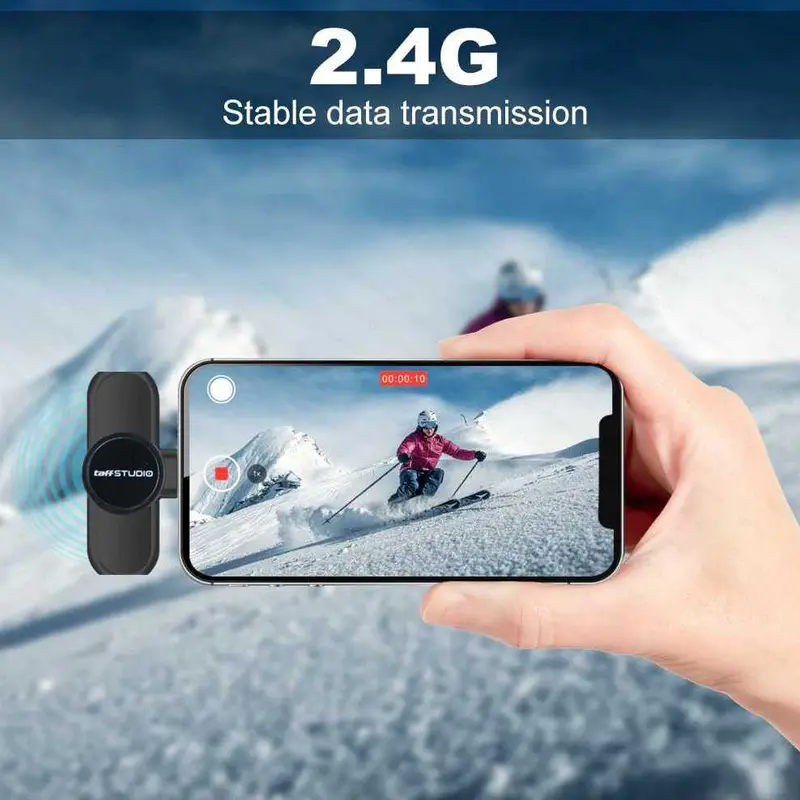 Microphone Clip Wireless - Portable Mic Clip for Iphone and Android Smartphone Condenser 5