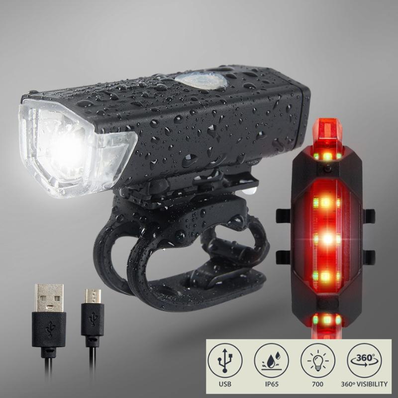 Đèn Pin Xe Đạp Thể Thao, Đèn Led Báo Hiệu Xe Siêu Sáng Chống Nước Tốt Sạc USB An Toàn Full Box