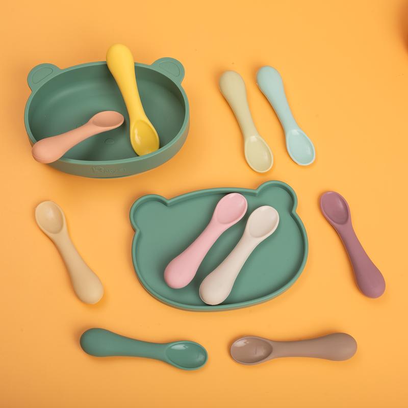  Thìa Silicon Cho Bé Muỗng Silicon Cho Bé Ăn Dặm Babysi 