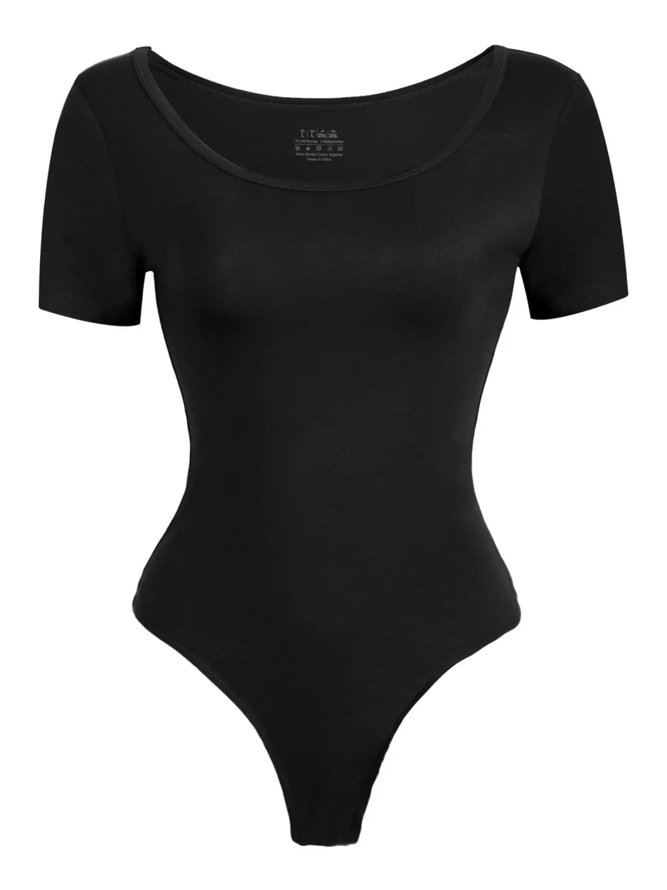 Women's Solid   Bodysuit, Casual Comfy Short Sleeve Bodysuit for Summer, Ladies Clothes for Daily Wear