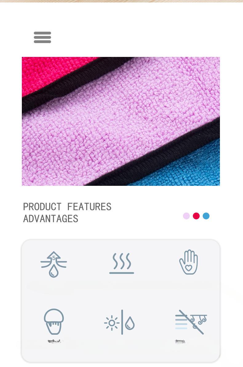 Product Introduction of Soft Dog Bath Robe Towel Quick Dry Pet Towel Fiber Absorbent Cat Bath Towel Convenient Pet Cleaning Washcloth Dog Accessories 2